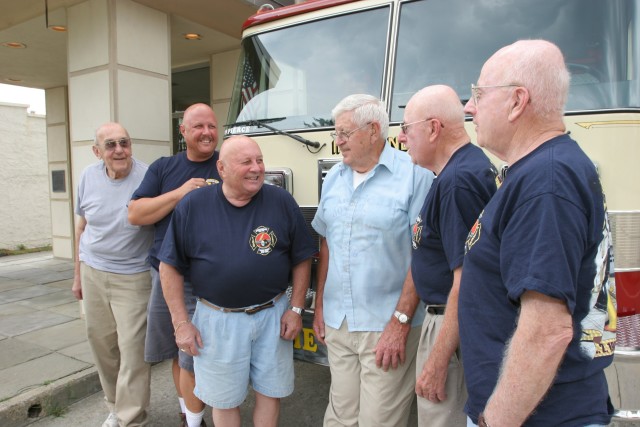 From left to right: George Rubin Sr., John Marshall, III, Jack Marshall, David Scott, Peter Hughes, Sr., and Paul Hughes